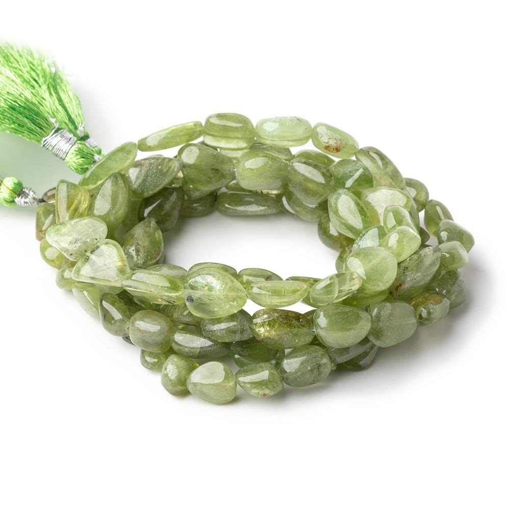 8x7-13x9mm Afghani Peridot Plain Nugget Beads 14 inch 33 pieces