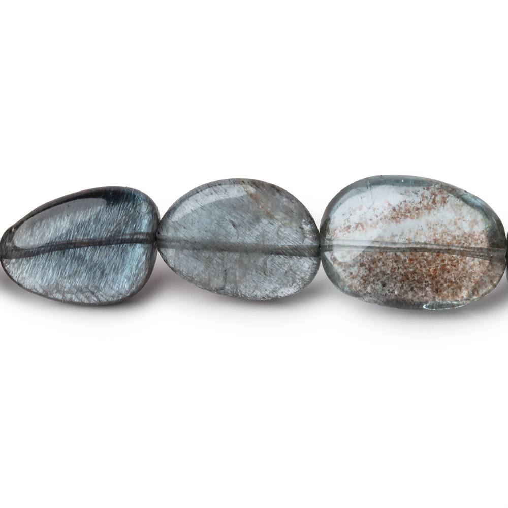 8x7-14x11mm Copper Moss Aquamarine Plain Nugget Beads 18 inch 42 pieces AAA