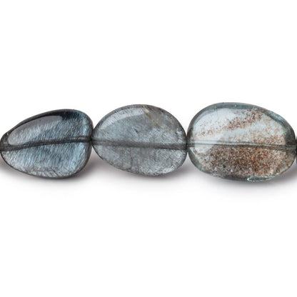 8x7-14x11mm Copper Moss Aquamarine Plain Nugget Beads 18 inch 42 pieces AAA