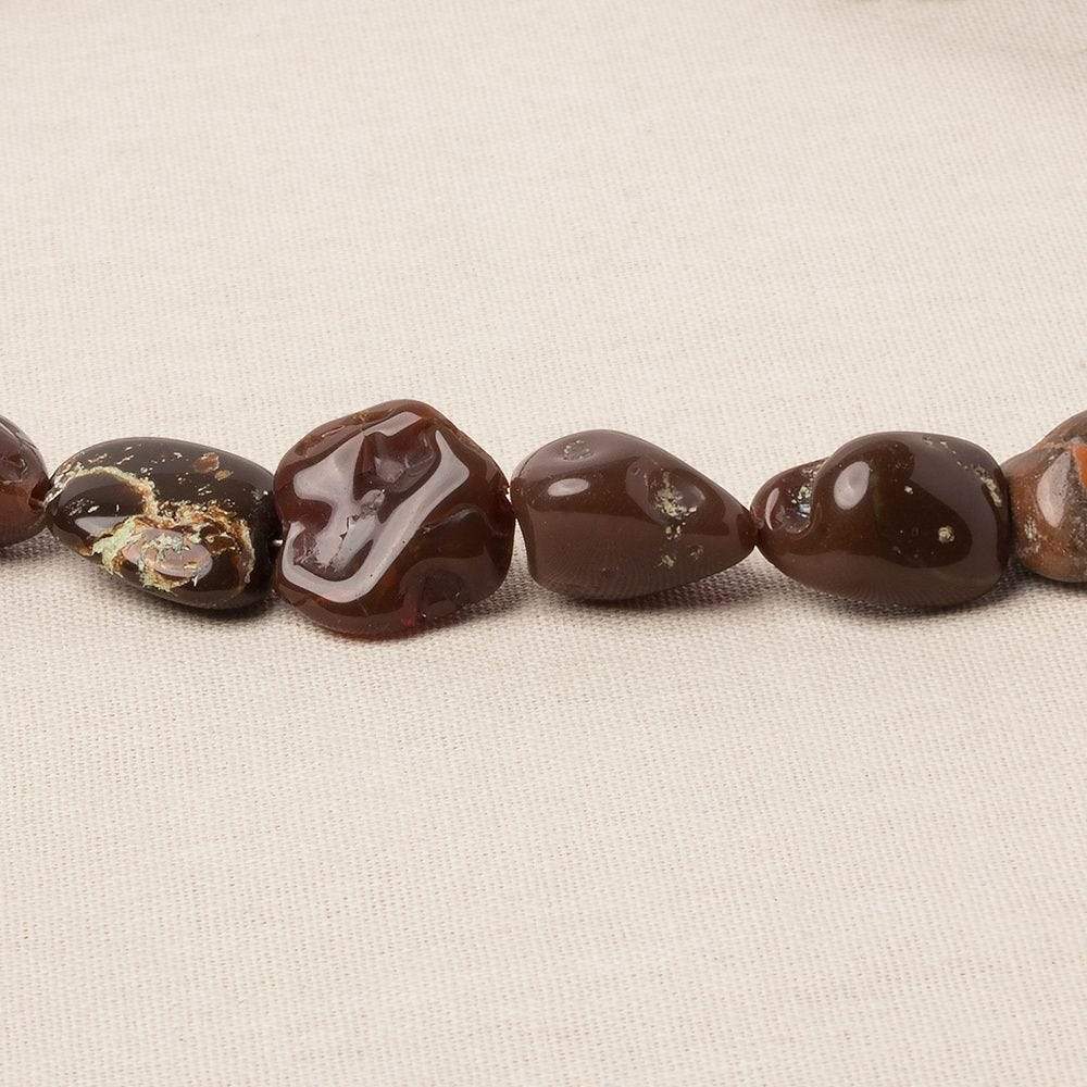 8x7-15x12mm Ethiopian Boulder Opal plain nugget beads 14 inch 30 pieces