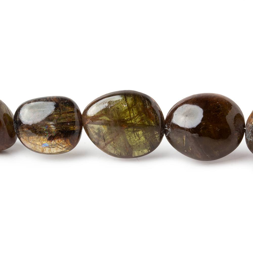 8x7-16x13mm Andalusite plain nugget beads 19 inch 35 pieces