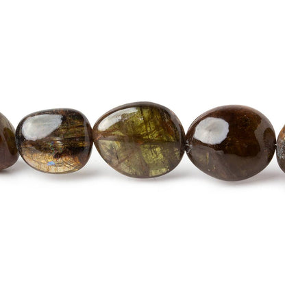 8x7-16x13mm Andalusite plain nugget beads 19 inch 35 pieces