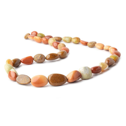 8x7-18x12mm Multi Color Fire Opal Plain Nugget Beads 17 inch 34 pieces