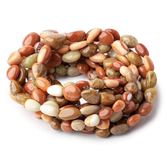 8x7-18x12mm Multi Color Fire Opal Plain Nugget Beads 17 inch 34 pieces