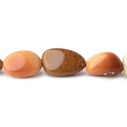 8x7-18x12mm Multi Color Fire Opal Plain Nugget Beads 17 inch 34 pieces