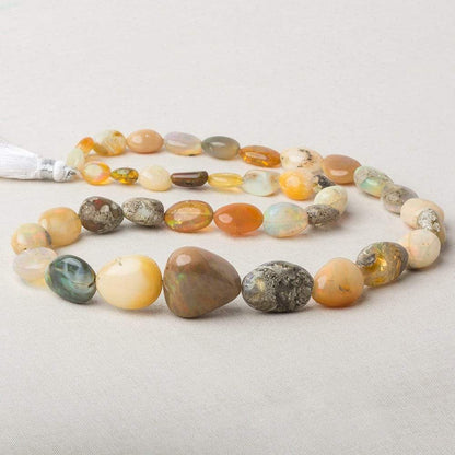 8x7-19x18mm Ethiopian Opal Straight Drill Plain Nuggets 18 inch 38 pieces