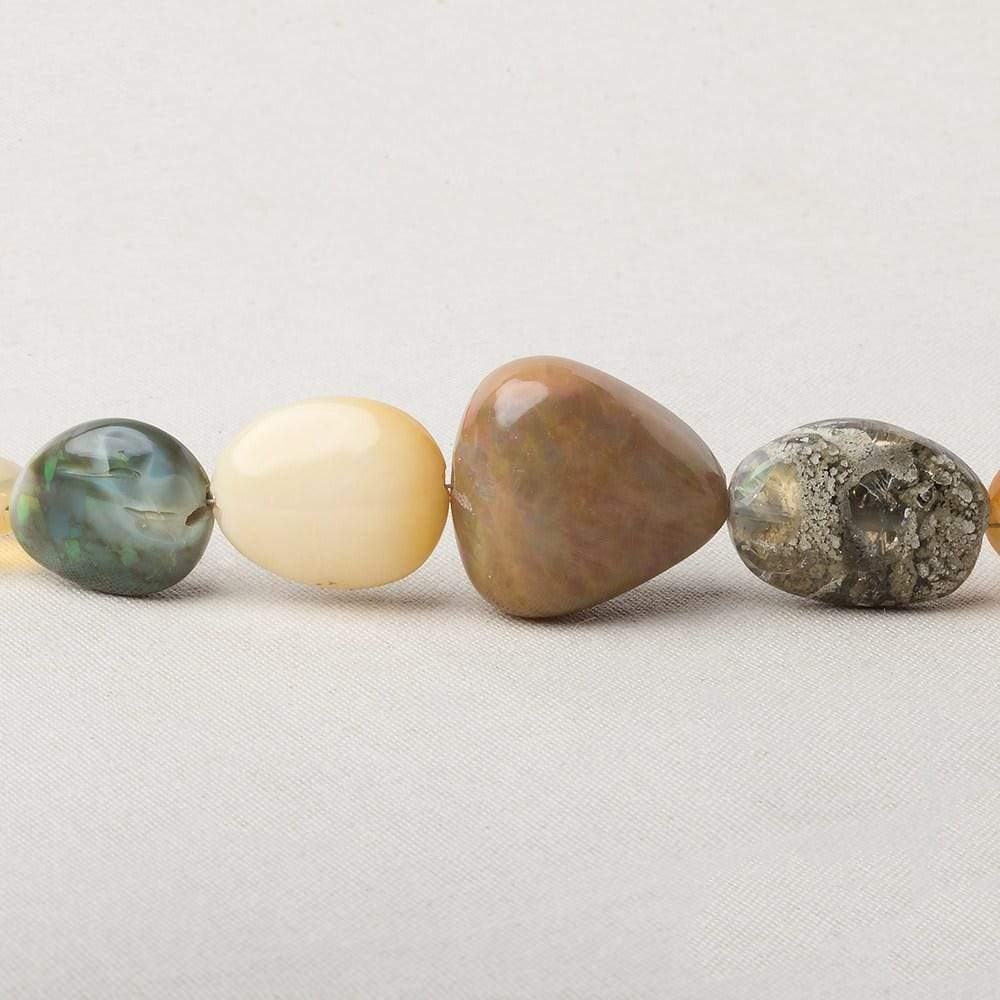 8x7-19x18mm Ethiopian Opal Straight Drill Plain Nuggets 18 inch 38 pieces