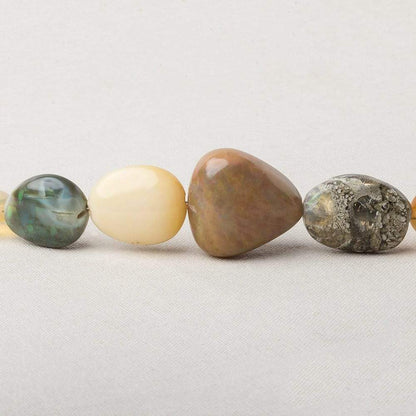 8x7-19x18mm Ethiopian Opal Straight Drill Plain Nuggets 18 inch 38 pieces