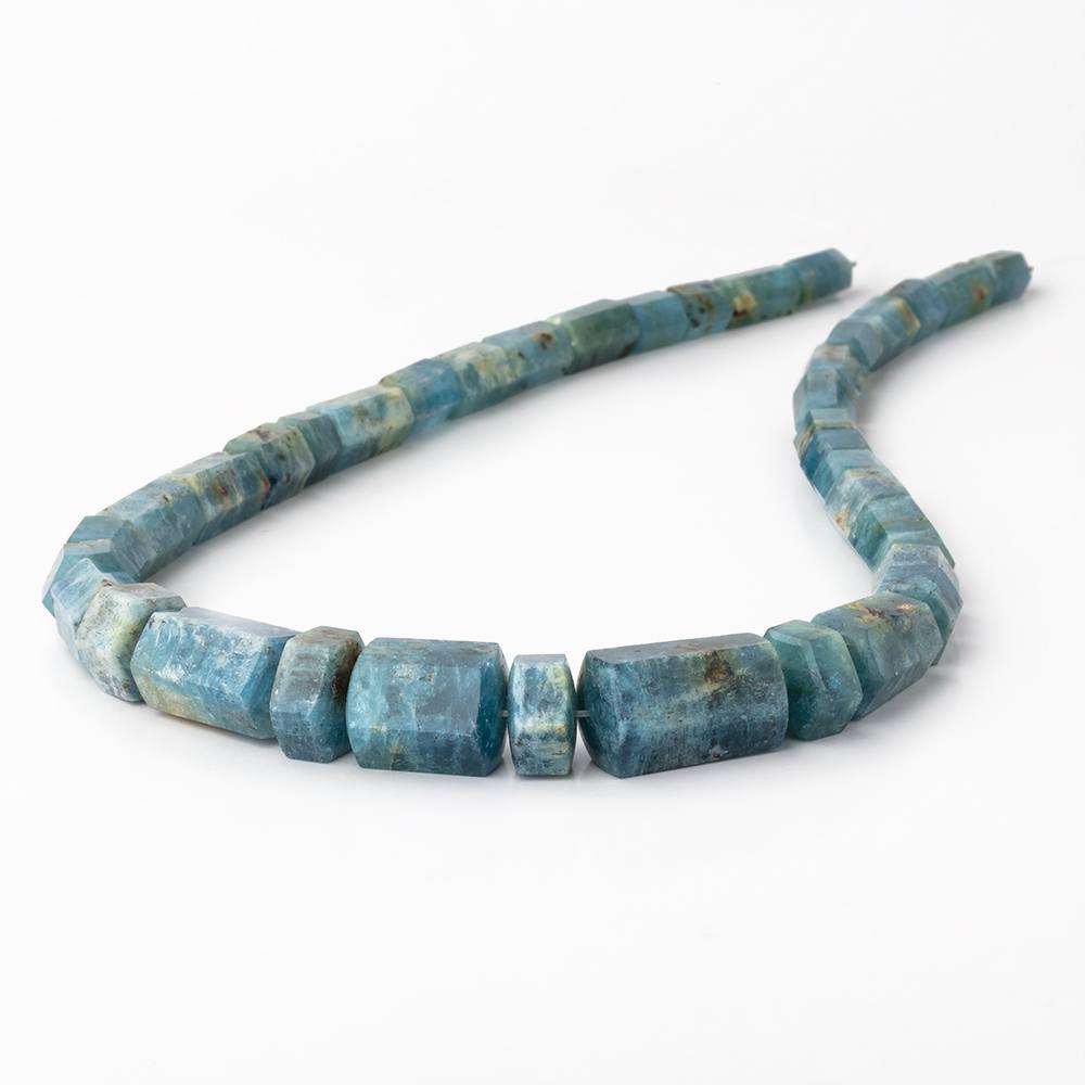 8x7-21x11mm Aquamarine Natural Crystal Beads 17 inch 38 pieces AA