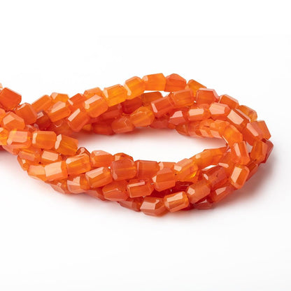 8x7-9x8mm Carnelian Faceted Nugget Beads 14 inch 38 pieces