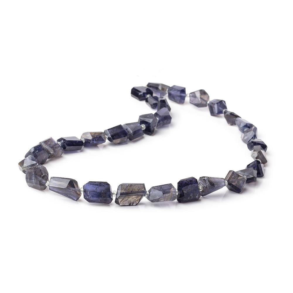 8x7.5-11x9mm Iolite Faceted Nugget Beads 14 inch 31 pieces