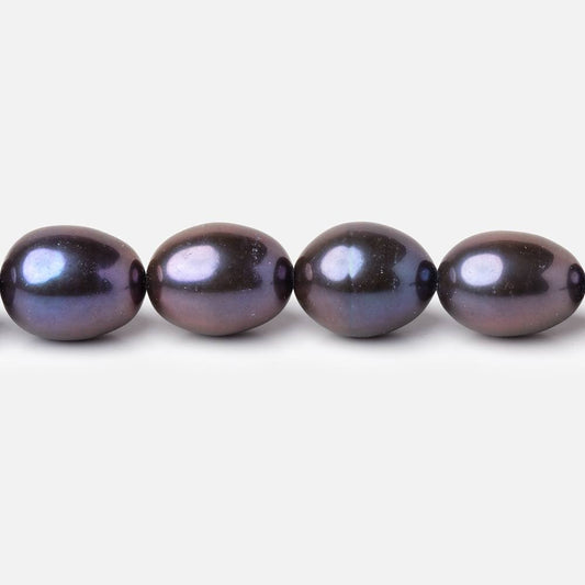 8x7.5-9x8mm Peacock Oval Freshwater Pearls 15.5 inch 40 Beads