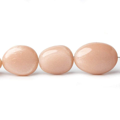 8x7mm - 20x15mm Angel Skin Peach Moonstone plain nuggets 18 inch 35 beads AA