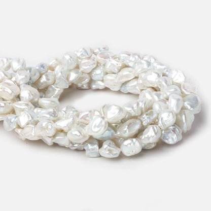 8x7x5-10x8x6mm White Straight Drilled Keshi Freshwater Pearls 16 inch 46 pieces