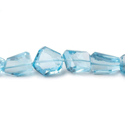 Sky Blue Topaz Faceted Nuggets 16 inch 37 Beads AA Grade
