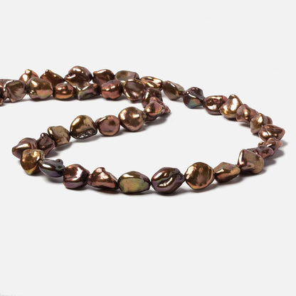 Brown straight drilled Keshi Freshwater Pearls 16 inch 45 pieces AA