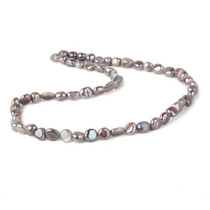 8x8-10x8mm Mystic Multi Platinum Moonstone plain nuggets 16 inch 45 beads