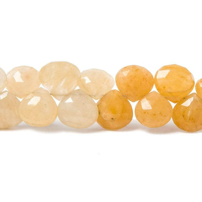8x8-8.5x8.5mm Aragonite faceted heart beads 8 inch 48 pieces