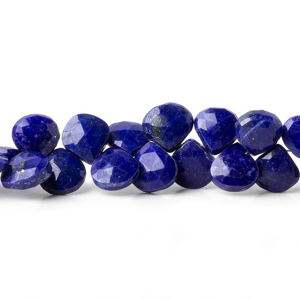 8-9mm Lapis Lazuli faceted heart beads 7 inch 45 pieces A