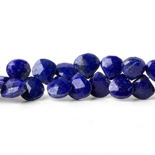 8-9mm Lapis Lazuli faceted heart beads 7 inch 45 pieces A