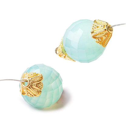 8x8x5mm 22kt Gold Plated Copper Pyramid Square Bead Cap 8 inch 38 pcs