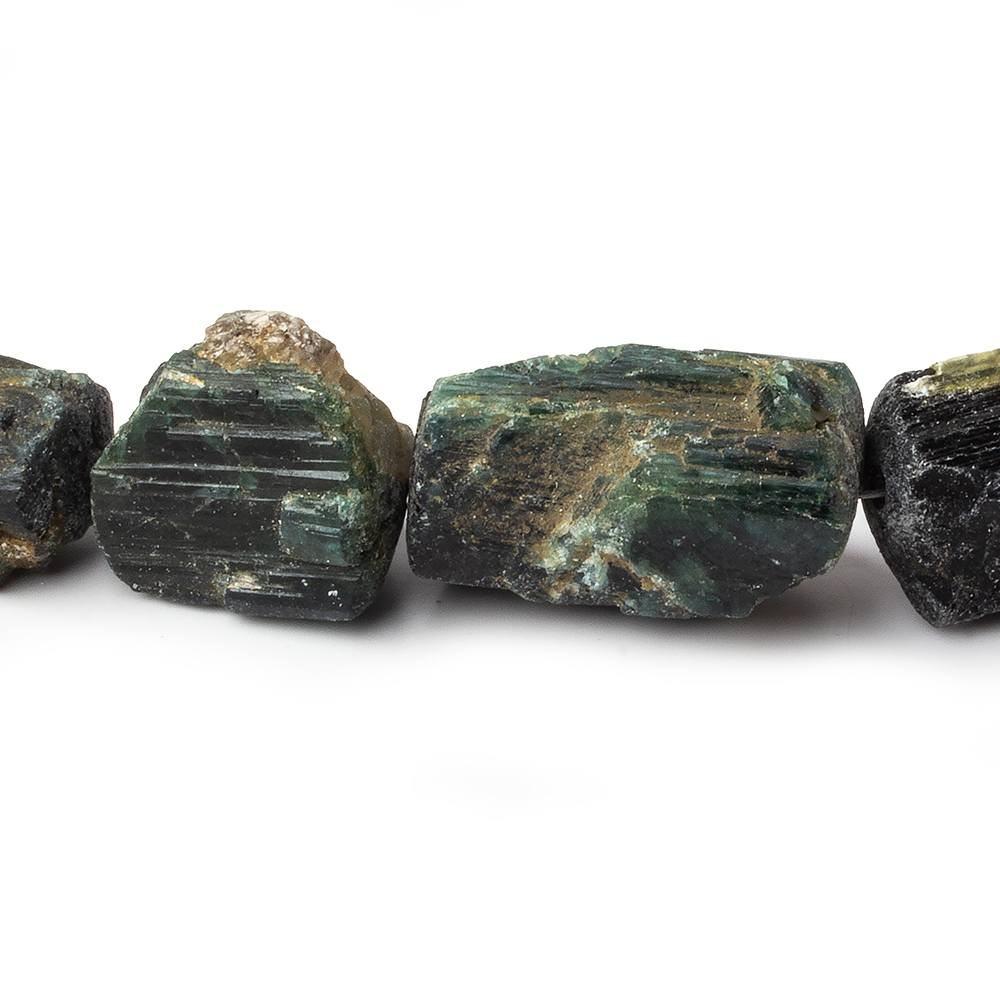 8x9-20x13mm Indicolite Tourmaline Straight Drilled Natural Crystal Beads 26 pieces