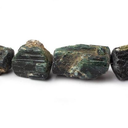 8x9-20x13mm Indicolite Tourmaline Straight Drilled Natural Crystal Beads 26 pieces