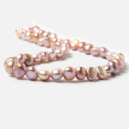 9.5-10.5mm TriColor Baroque 2.5mm large hole Pearls 15 in. 48 pcs