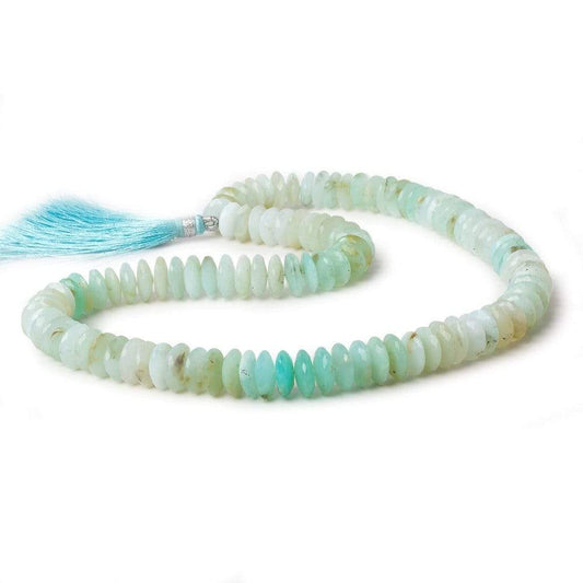 9-10mm Blue Peruvian Opal German Faceted Rondelle Beads 16 inch 108 pieces