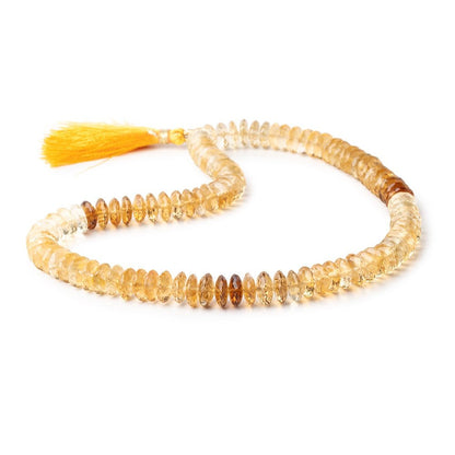 8mm Citrine German Faceted Rondelle Beads 16 inch 100 pieces AAA