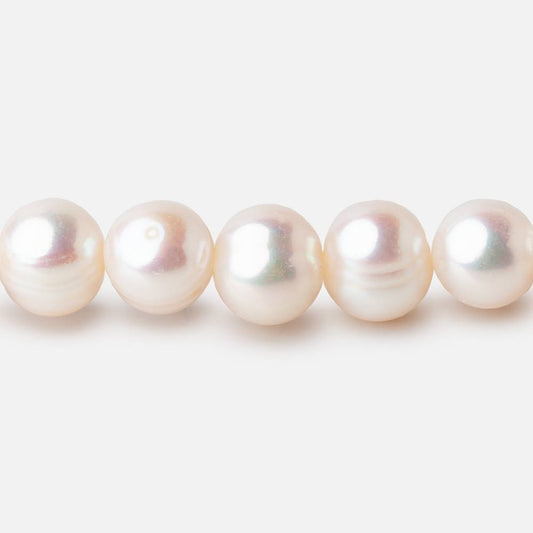 9-10mm Cream Off Round Freshwater Pearls 15.5 inch 47 Beads