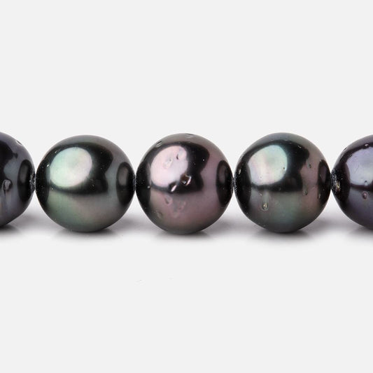 9-10mm Dark Tahitian Saltwater Pearls 16 inch 41 Beads AA