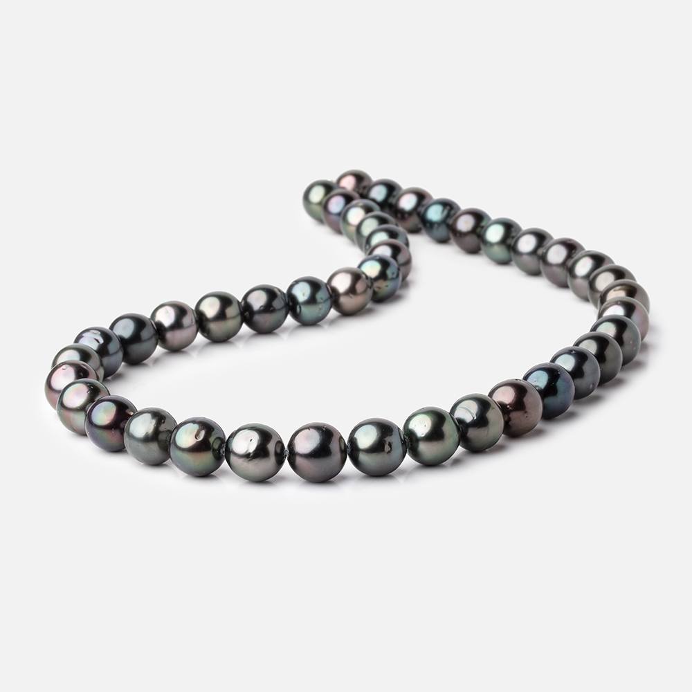 9-10mm Dark Tahitian Saltwater Pearls 16 inch 41 Beads AA