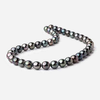 9-10mm Dark Tahitian Saltwater Pearls 16 inch 41 Beads AA