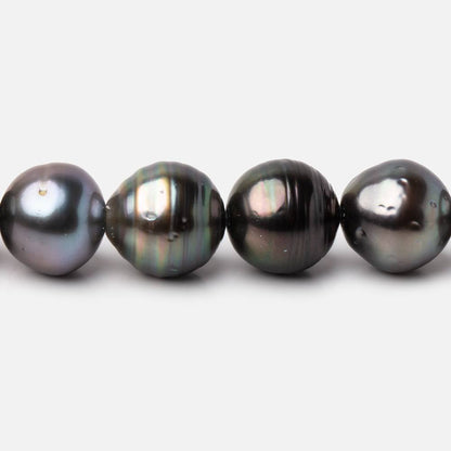 9-10mm Dark Tahitian Saltwater Pearls 16 inch 42 Beads AA