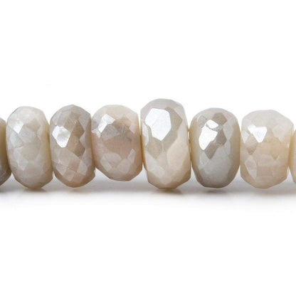 9-10mm Mystic Moonstone faceted rondelle beads 13 inch 52 pieces A