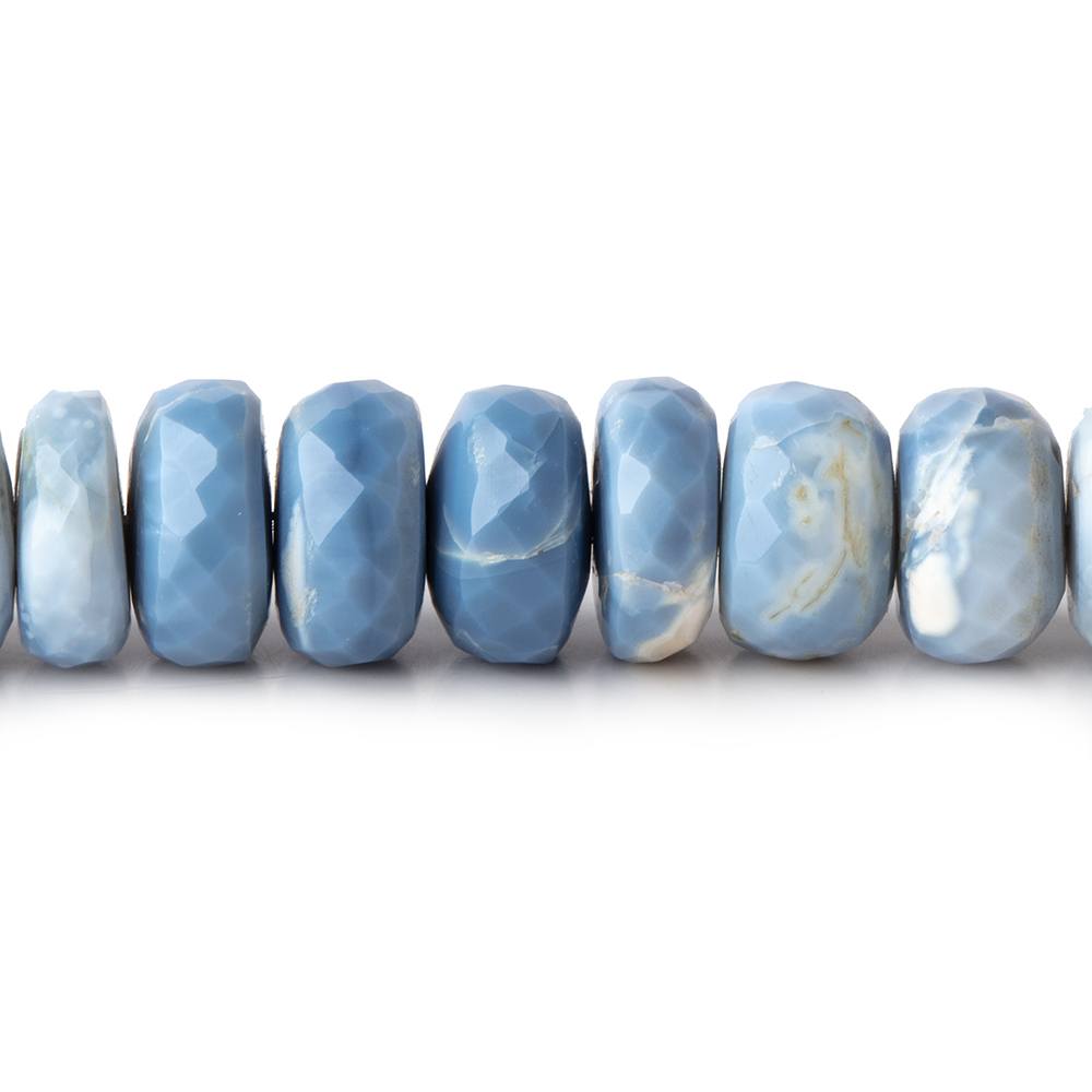 9-10mm Owyhee Denim Blue Opal Faceted Rondelle Beads 14 pieces 70 pieces
