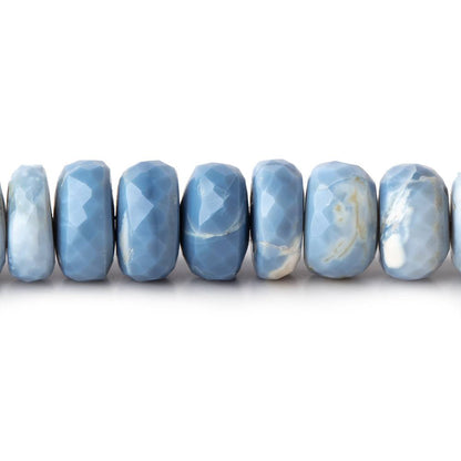 9-10mm Owyhee Denim Blue Opal Faceted Rondelle Beads 14 pieces 70 pieces