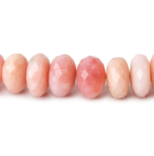 9-10mm Pink Peruvian Opal Faceted Rondelle Beads 14 inch 60 pieces