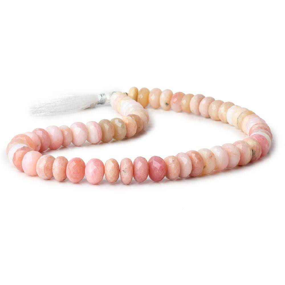 9-10mm Pink Peruvian Opal Faceted Rondelle Beads 14 inch 60 pieces