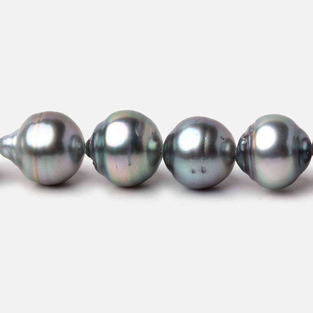 9-10mm Silver Tahitian Saltwater Pearl Beads 15.75 inch 41 pieces A