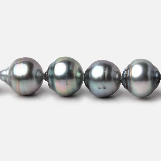 9-10mm Silver Tahitian Saltwater Pearl Beads 15.75 inch 41 pieces A