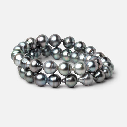 9-10mm Silver Tahitian Saltwater Pearl Beads 15.75 inch 41 pieces A