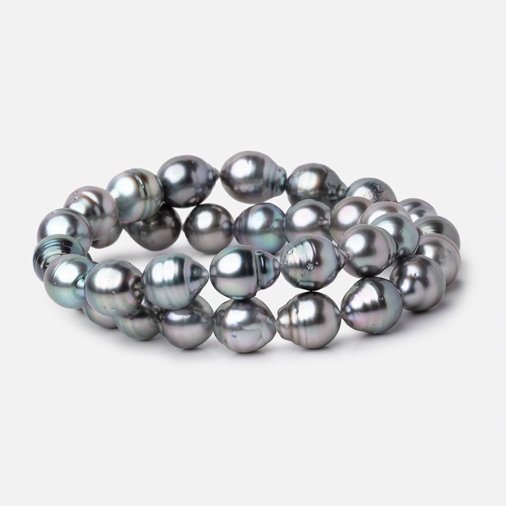 9-10mm Silver Tahitian Saltwater Pearl Beads 16 inch 36 pieces A