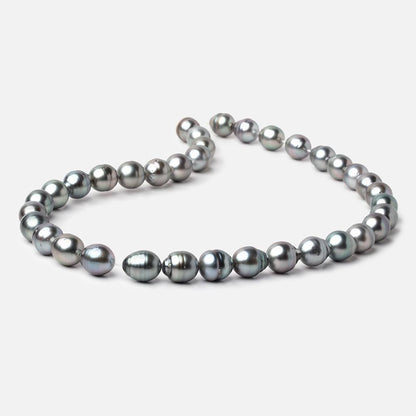 9-10mm Silver Tahitian Saltwater Pearl Beads 16 inch 36 pieces A