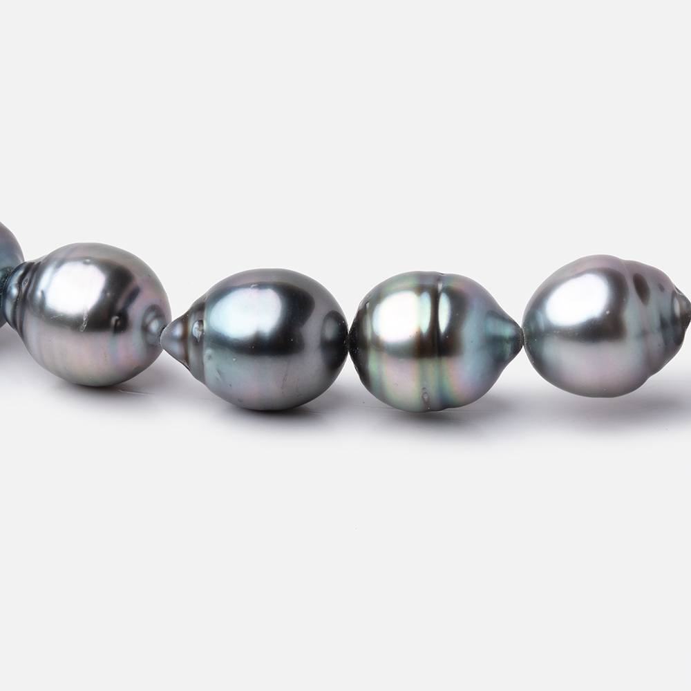 9-10mm Silver Tahitian Saltwater Pearl Beads 16 inch 36 pieces A