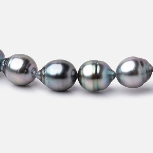 9-10mm Silver Tahitian Saltwater Pearl Beads 16 inch 36 pieces A