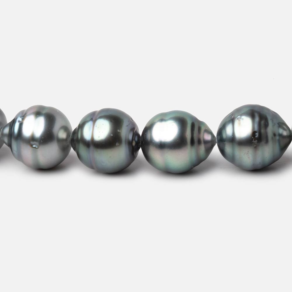 9-10mm Silver Tahitian Saltwater Pearl Beads 16 inch 40 pieces A