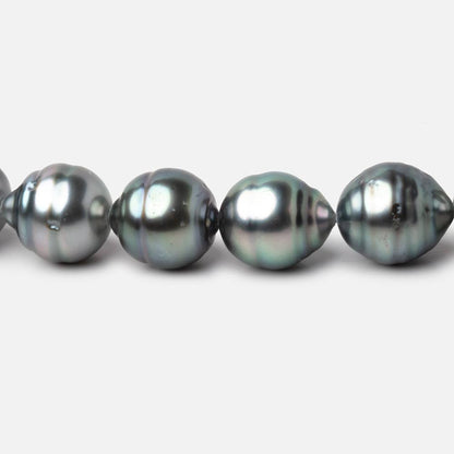9-10mm Silver Tahitian Saltwater Pearl Beads 16 inch 40 pieces A