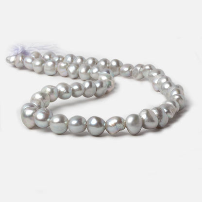 9-10mm True Silver Baroque large hole Freshwater Pearls 16 inch 48 pieces